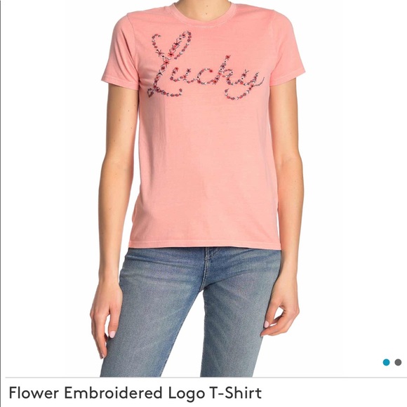 Lucky Brand Tops - FIRM‼️🎉HP🎉LUCKY BRAND floral embroidered logo